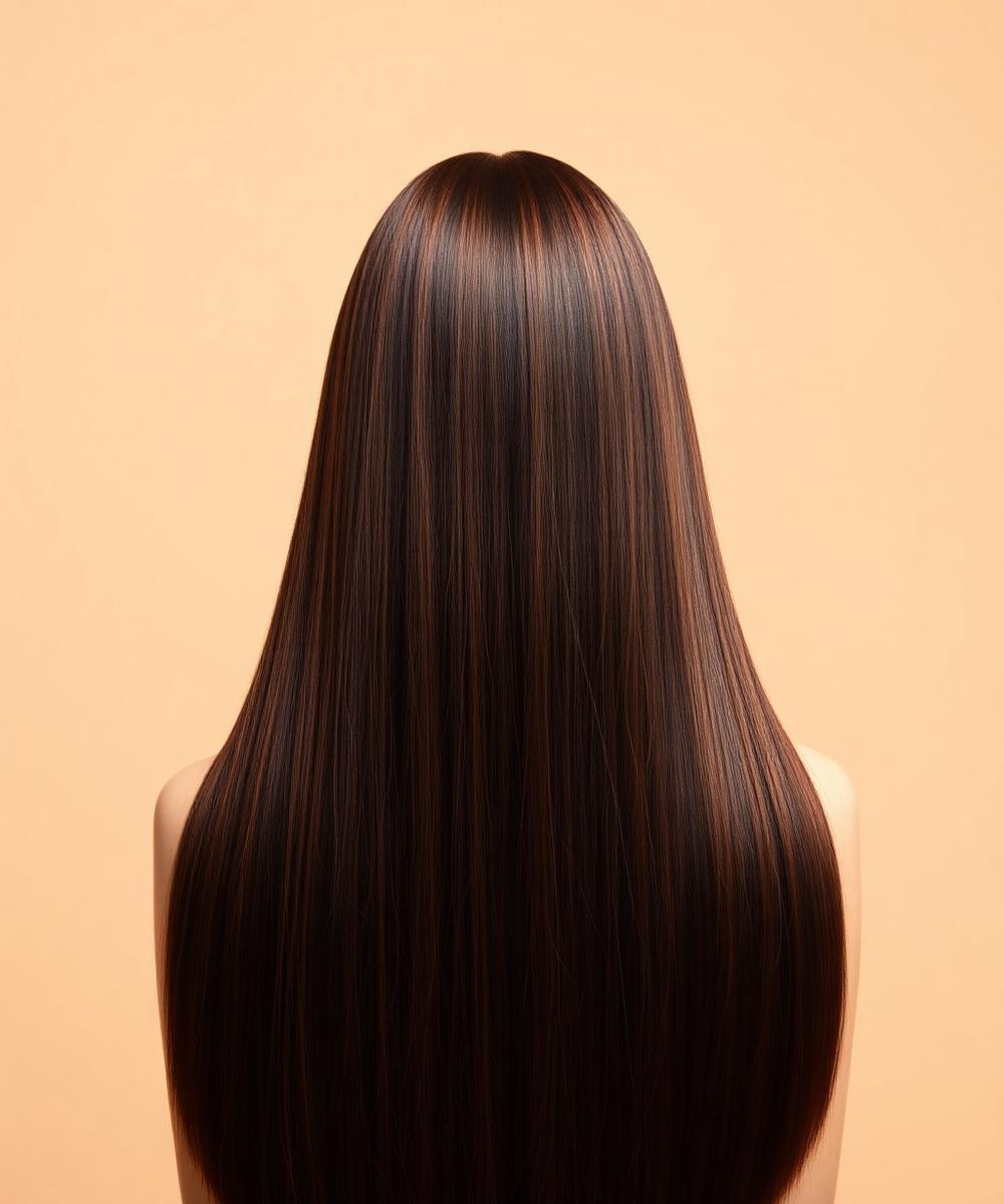 Illustrative AI-generated imagery: longer, fuller hair after Élan Extensions